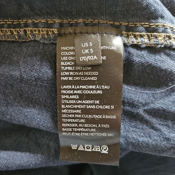 Free People Dylan Babydoll Shacket LS High Low Hem Front Pearl Snaps Blue Sm NWT - Picture 9 of 14